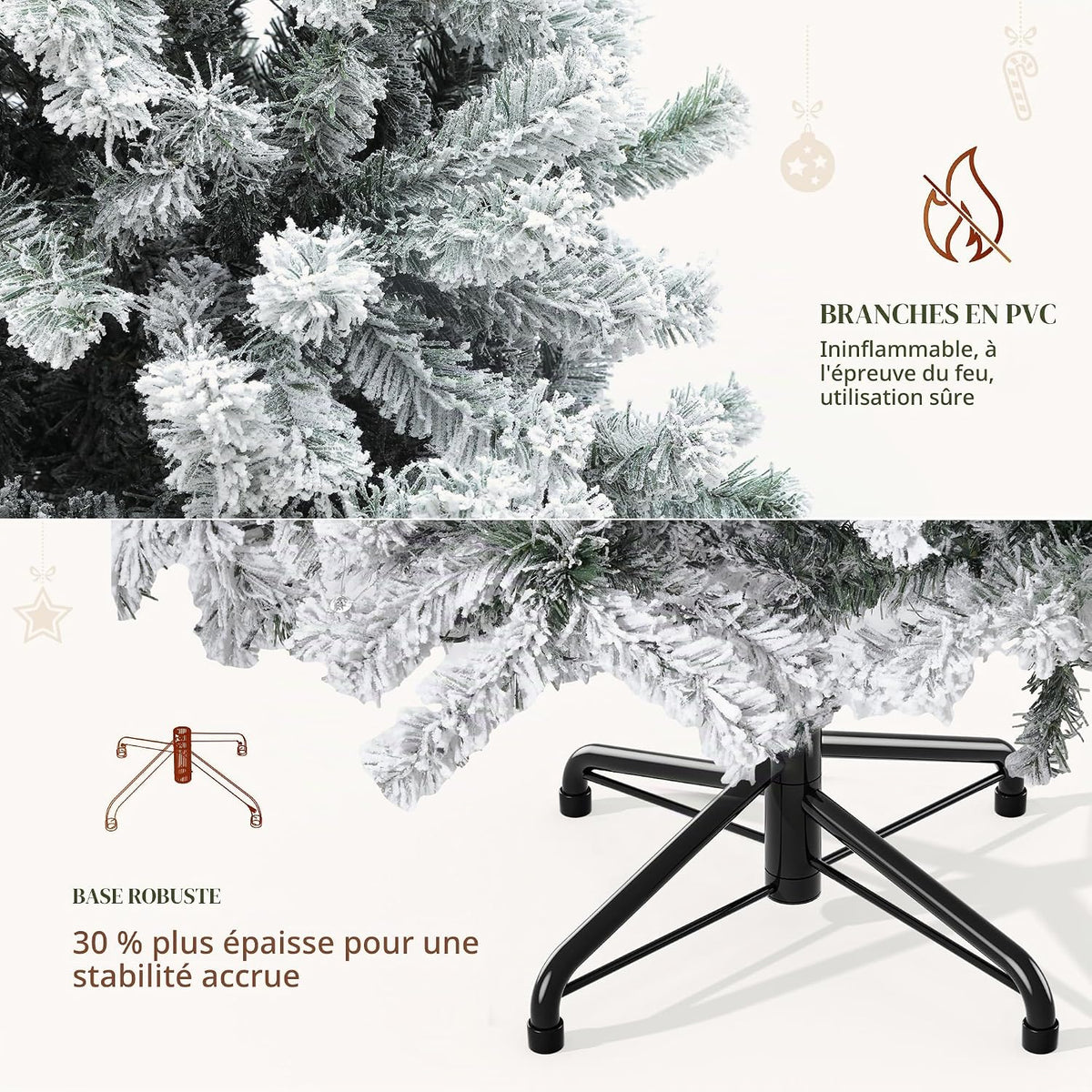 YITAHOME Sapin enneigé 182 cm